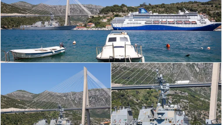 Američki razarač koji je presreo iranski projektil uplovio u Dubrovnik. Oglasio se Milanović: 'Ustav je jasan'