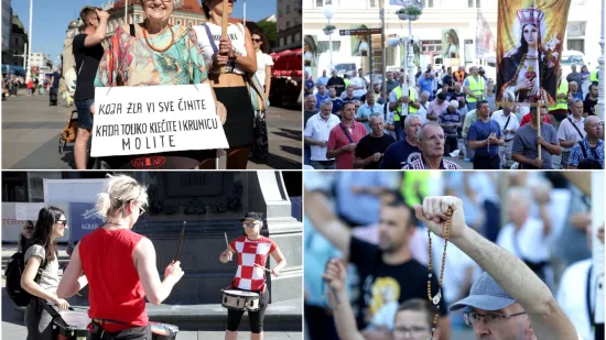 Jedni kleče, drugi bubnjaju! Stigla je ta subota u mjesecu, pogledajte sukob dvije Hrvatske