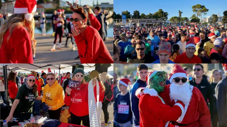 Grinch zasijenio Djeda Božičnjaka: Sve trkačice htjele su se fotografirati samo s njim