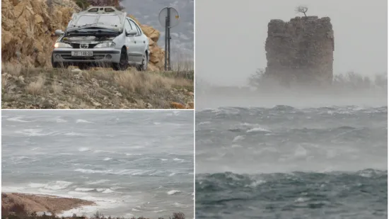 Bura zaustavila auto i potrgala haubu, pogledajte nevjerojatne prizore: 'Zaustavio sam se i ponudio pomoć'